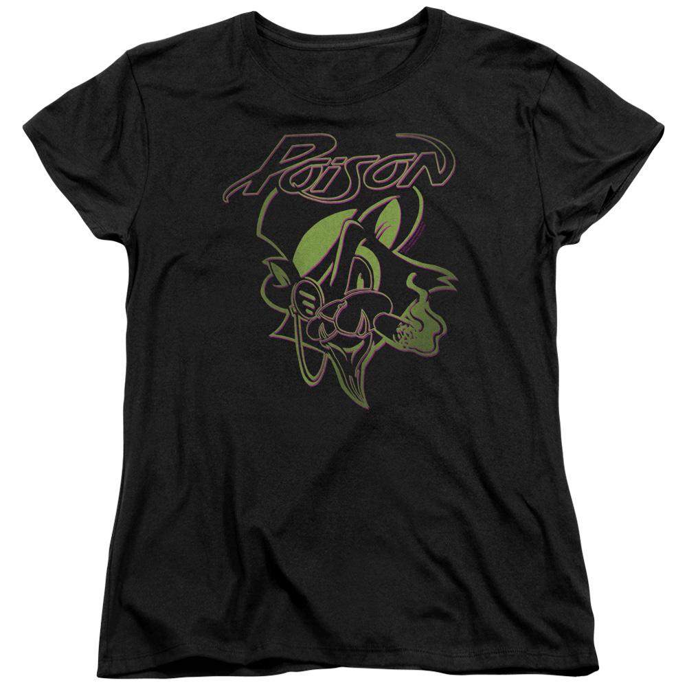 Poison Cat Womens T Shirt Black