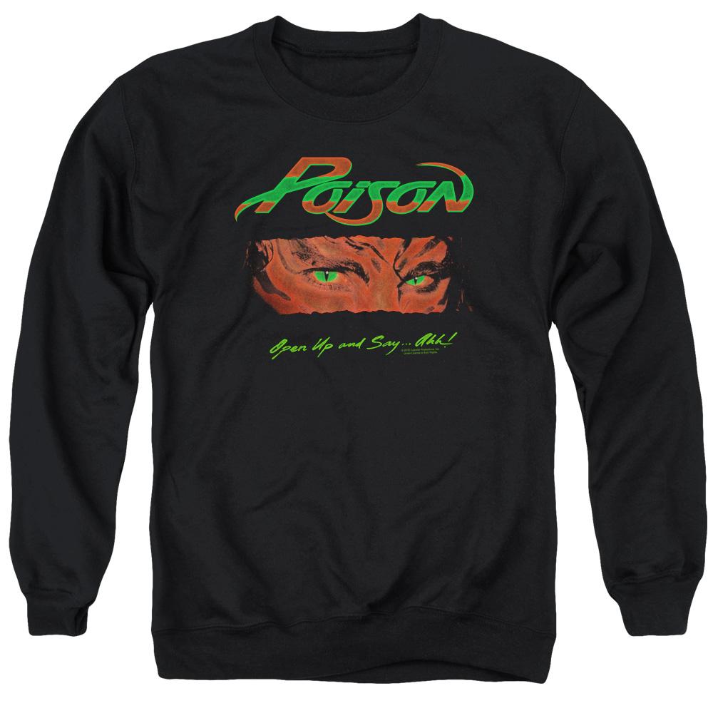 Poison Open Up Mens Crewneck Sweatshirt Black