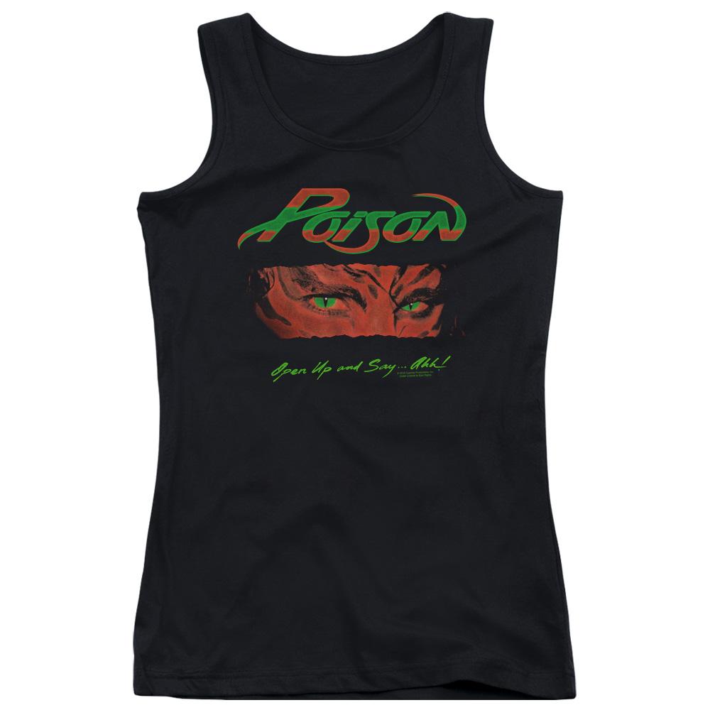 Poison Open Up Womens Tank Top Shirt Black