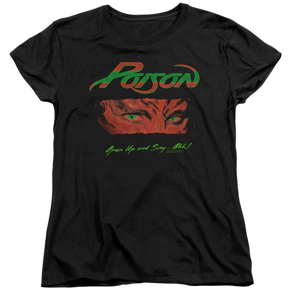 Poison Open Up Womens T Shirt Black