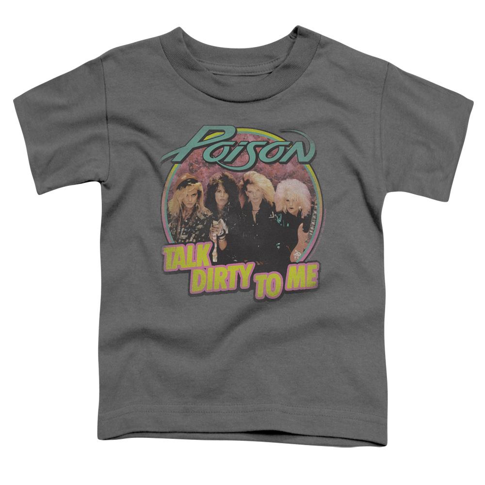 Poison Band Talk Dirty To Me Toddler Kids Youth T Shirt Charcoal