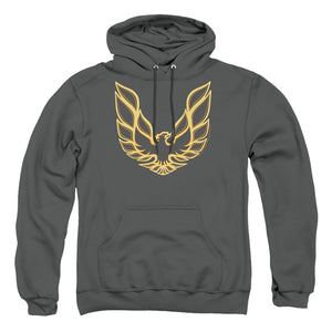 Pontiac Iconic Firebird Mens Hoodie Charcoal