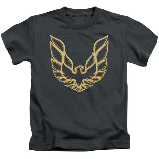 Pontiac Iconic Firebird Juvenile Kids Youth T Shirt Charcoal