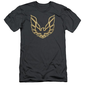 Pontiac Iconic Firebird Slim Fit Mens T Shirt Charcoal