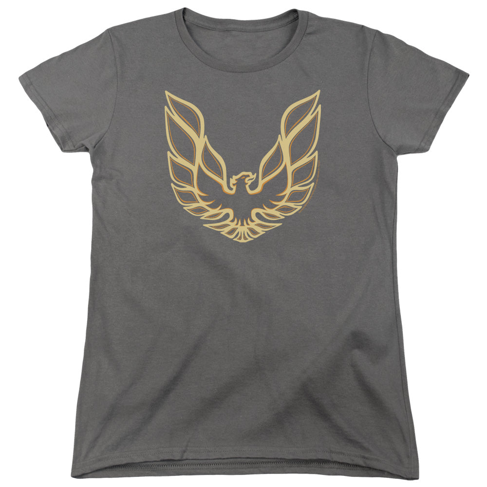 Pontiac Iconic Firebird Womens T Shirt Charcoal