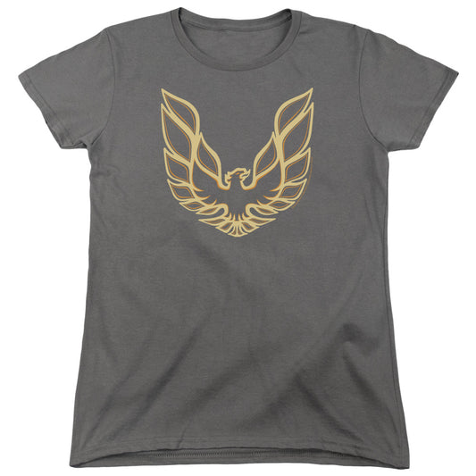 Pontiac Iconic Firebird Womens T Shirt Charcoal