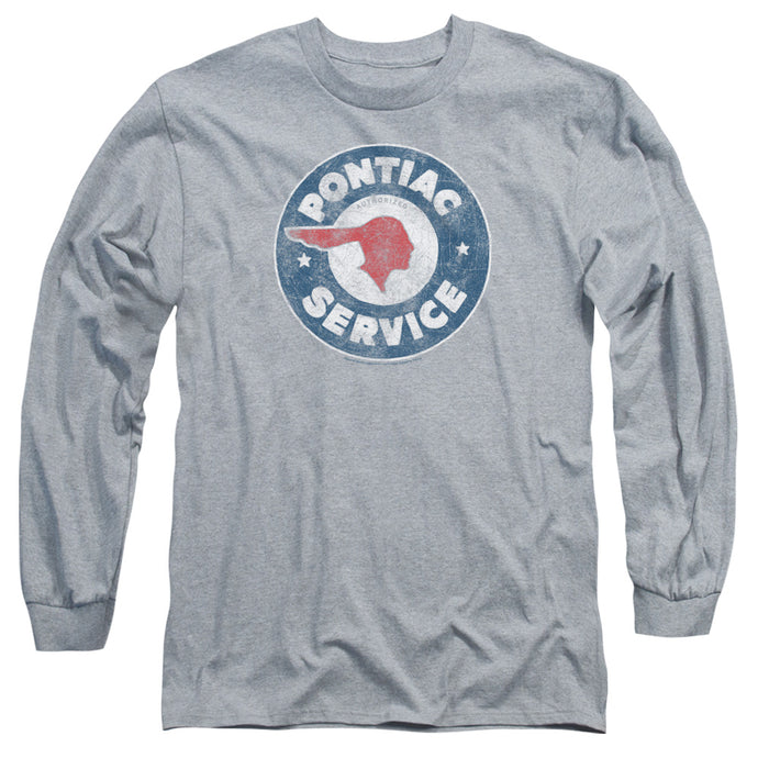 Pontiac Vintage Pontiac Service Mens Long Sleeve Shirt Athletic Heather