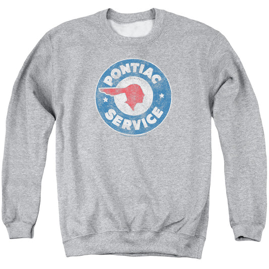 Pontiac Vintage Pontiac Service Mens Crewneck Sweatshirt Athletic Heather