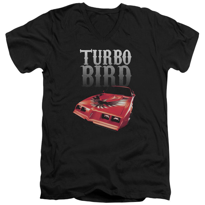 Pontiac Turbo Bird Mens Slim Fit V Neck T Shirt Black