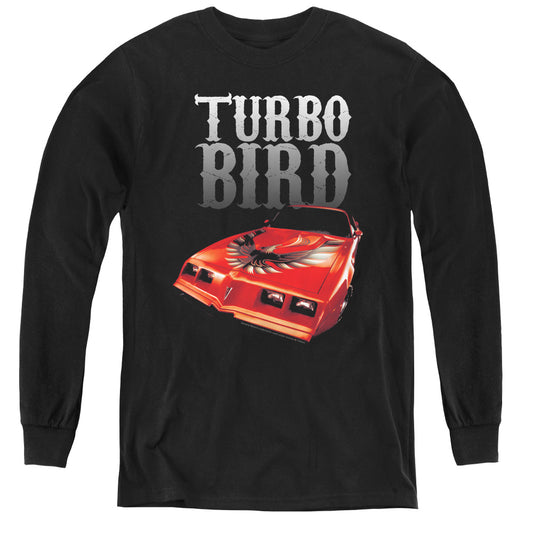 Pontiac Turbo Bird Long Sleeve Kids Youth T Shirt Black