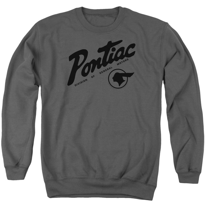 Pontiac Division Mens Crewneck Sweatshirt Charcoal