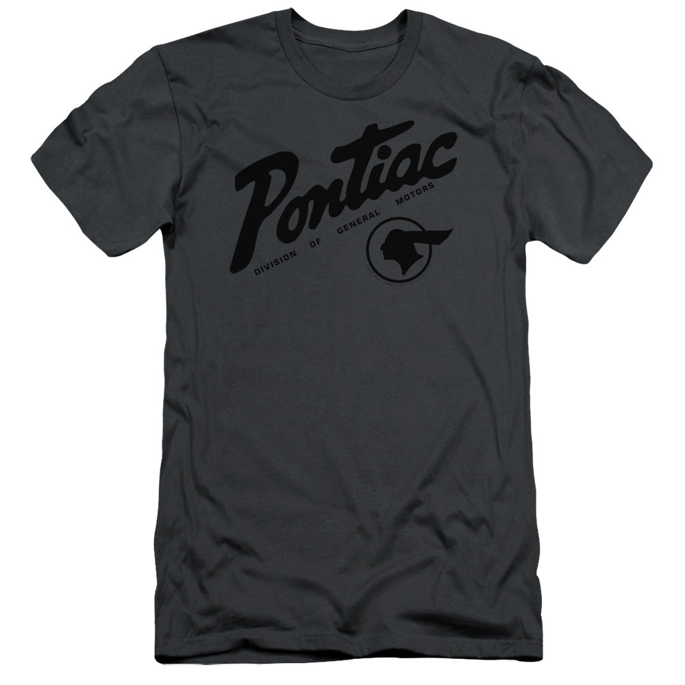 Pontiac Division Slim Fit Mens T Shirt Charcoal