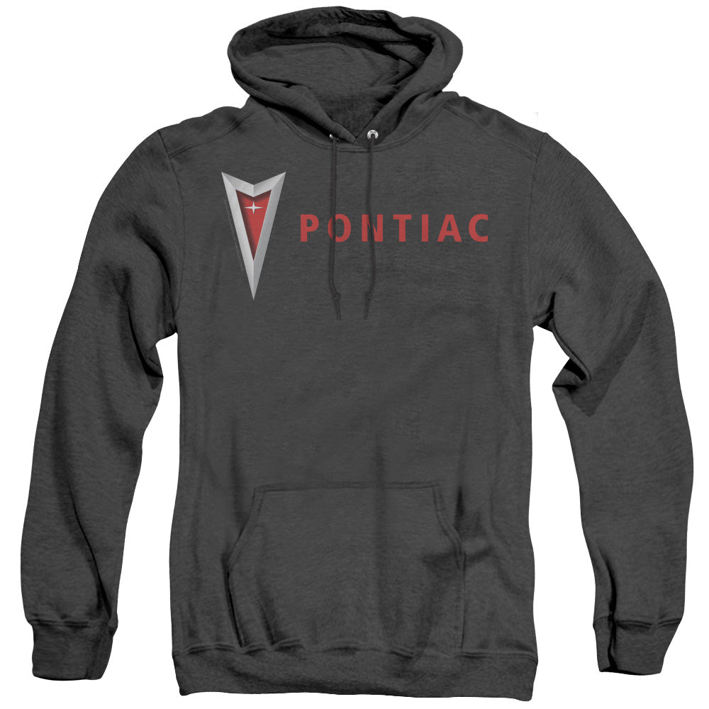 Pontiac Modern Pontiac Arrowhead Mens Heather Hoodie Black