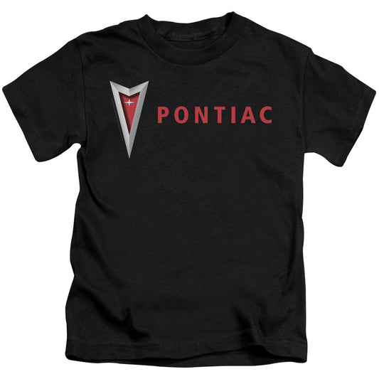 Pontiac Modern Pontiac Arrowhead Juvenile Kids Youth T Shirt Black