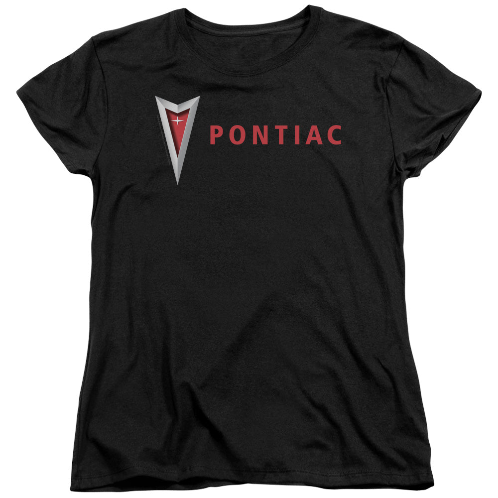 Pontiac Modern Pontiac Arrowhead Womens T Shirt Black