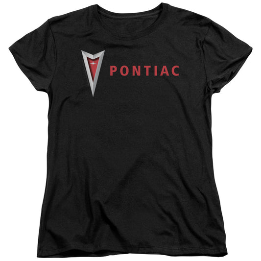 Pontiac Modern Pontiac Arrowhead Womens T Shirt Black