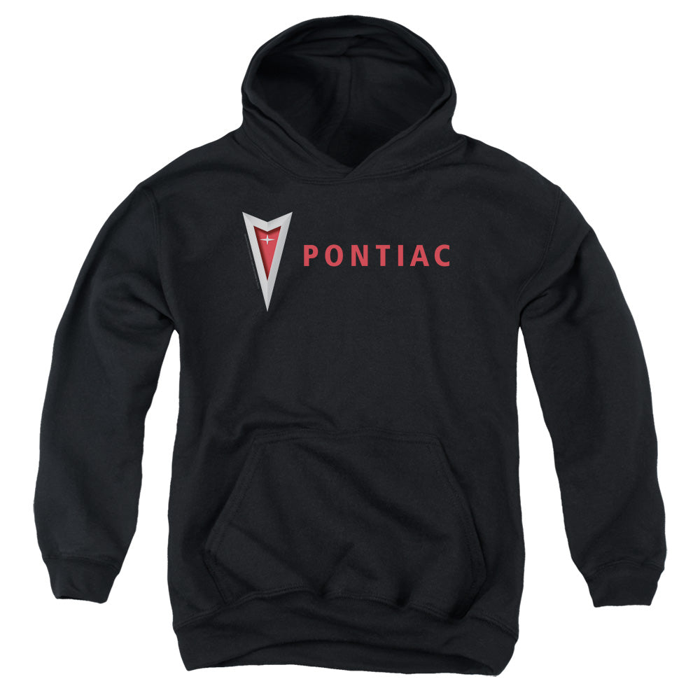 Pontiac Modern Pontiac Arrowhead Kids Youth Hoodie Black