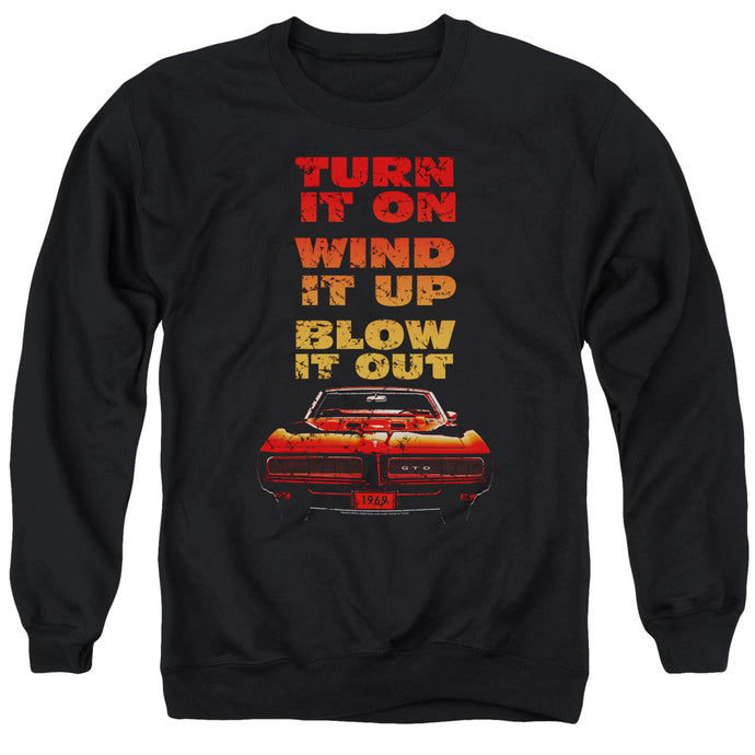 Pontiac Blow It Out Gto Mens Crewneck Sweatshirt Black