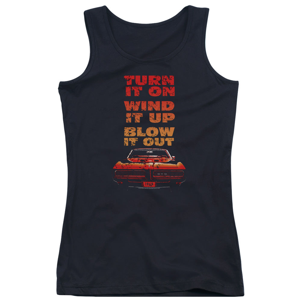 Pontiac Blow It Out Gto Womens Tank Top Shirt Black