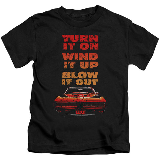 Pontiac Blow It Out Gto Juvenile Kids Youth T Shirt Black