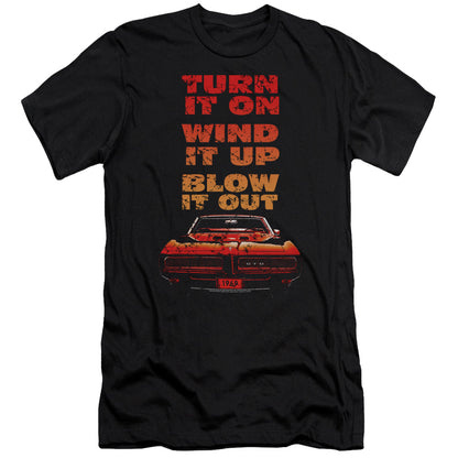 Pontiac Blow It Out Gto Premium Bella Canvas Slim Fit Mens T Shirt Black