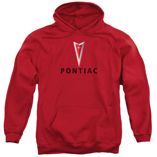 Pontiac Centered Arrowhead Mens Hoodie Red