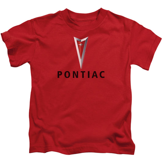 Pontiac Centered Arrowhead Juvenile Kids Youth T Shirt Red