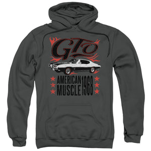 Pontiac Gto Flames Mens Hoodie Charcoal