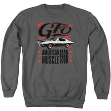 Load image into Gallery viewer, Pontiac Gto Flames Mens Crewneck Sweatshirt Charcoal