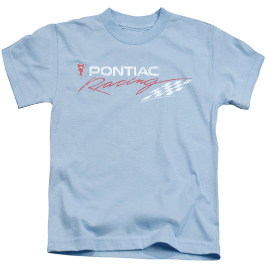 Pontiac Pontiac Racing Rough Hewn Juvenile Kids Youth T Shirt Light Blue