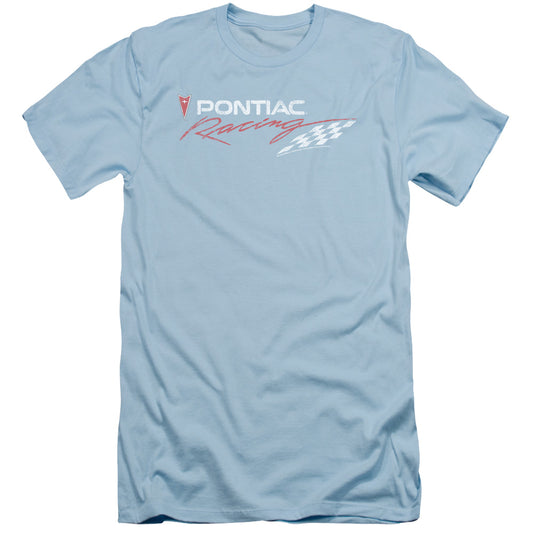 Pontiac Pontiac Racing Rough Hewn Slim Fit Mens T Shirt Light Blue