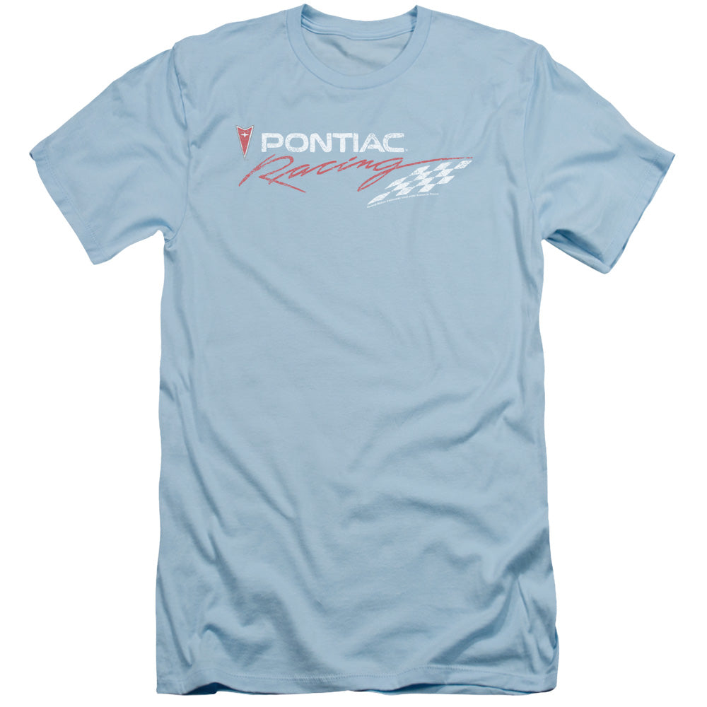 Pontiac Pontiac Racing Rough Hewn Slim Fit Mens T Shirt Light Blue