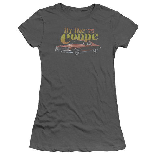 Pontiac Fly The Coupe Junior Sheer Cap Sleeve Womens T Shirt Charcoal