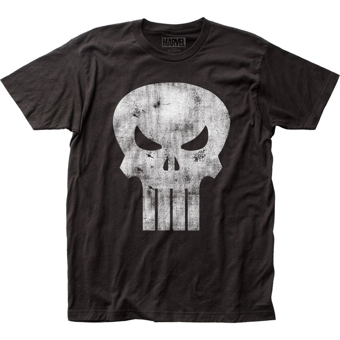 Punisher Distressed Logo Mens T Shirt Black