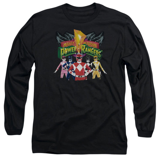 Power Rangers Rangers Unite Mens Long Sleeve Shirt Black