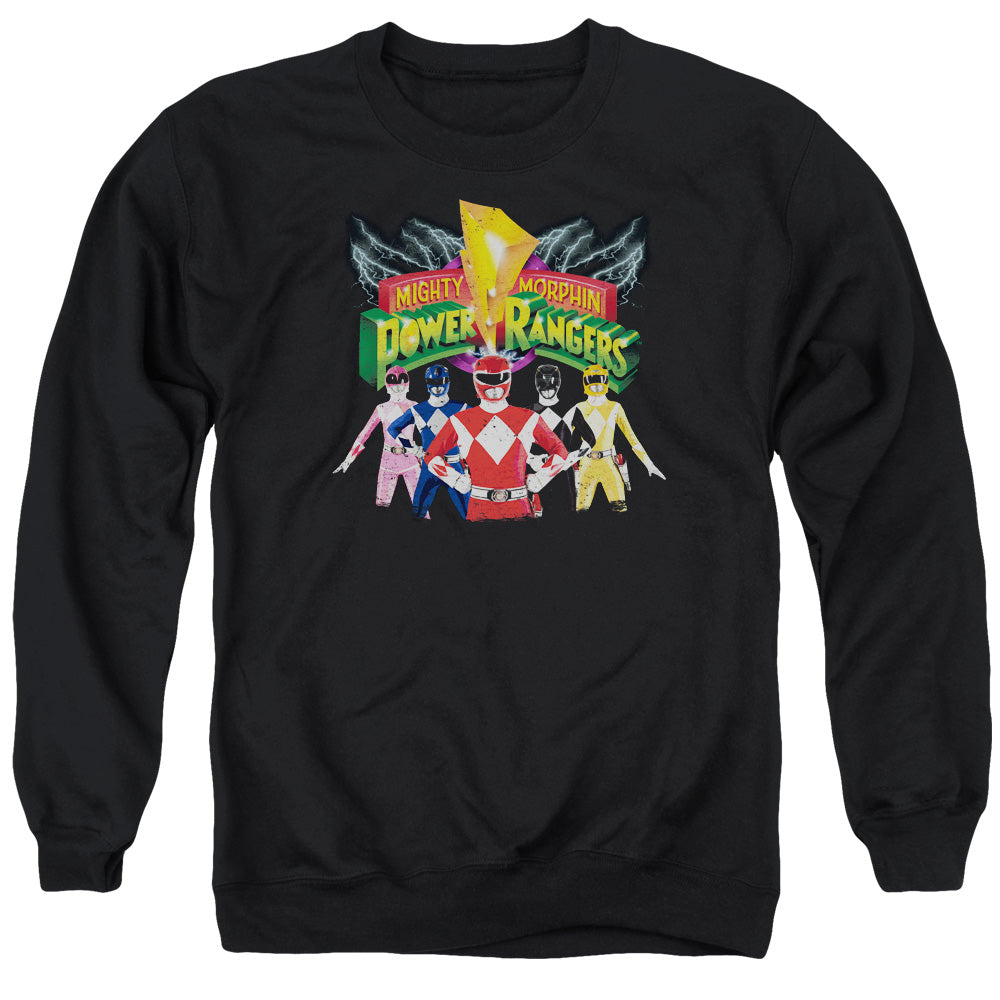 Power Rangers Rangers Unite Mens Crewneck Sweatshirt Black