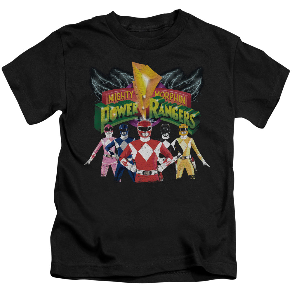 Power Rangers Rangers Unite Juvenile Kids Youth T Shirt Black