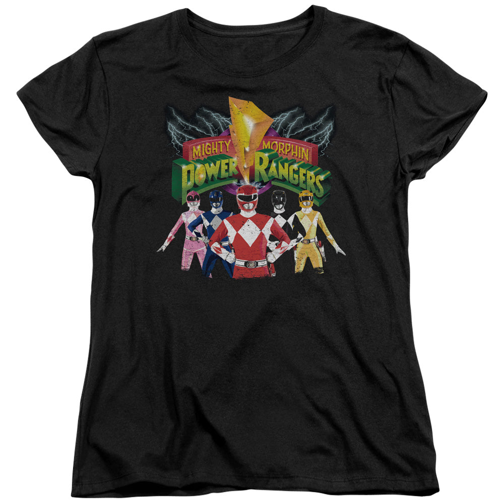 Power Rangers Rangers Unite Womens T Shirt Black