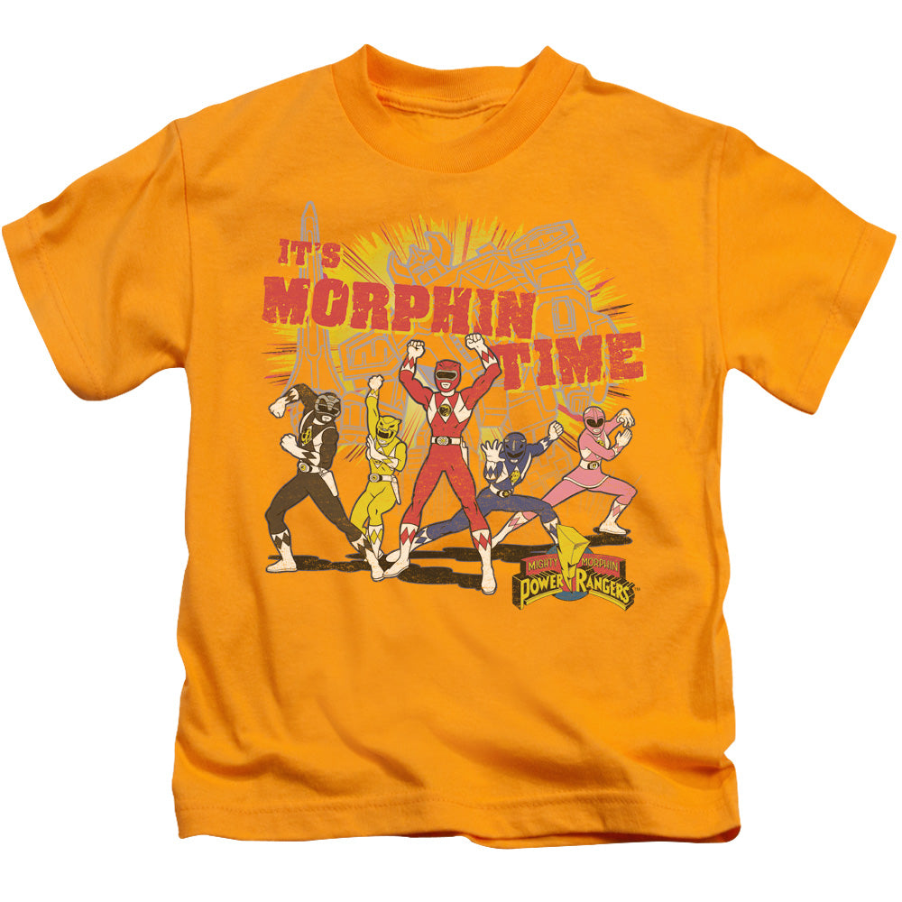 Power Rangers Morphin Time Juvenile Kids Youth T Shirt Gold