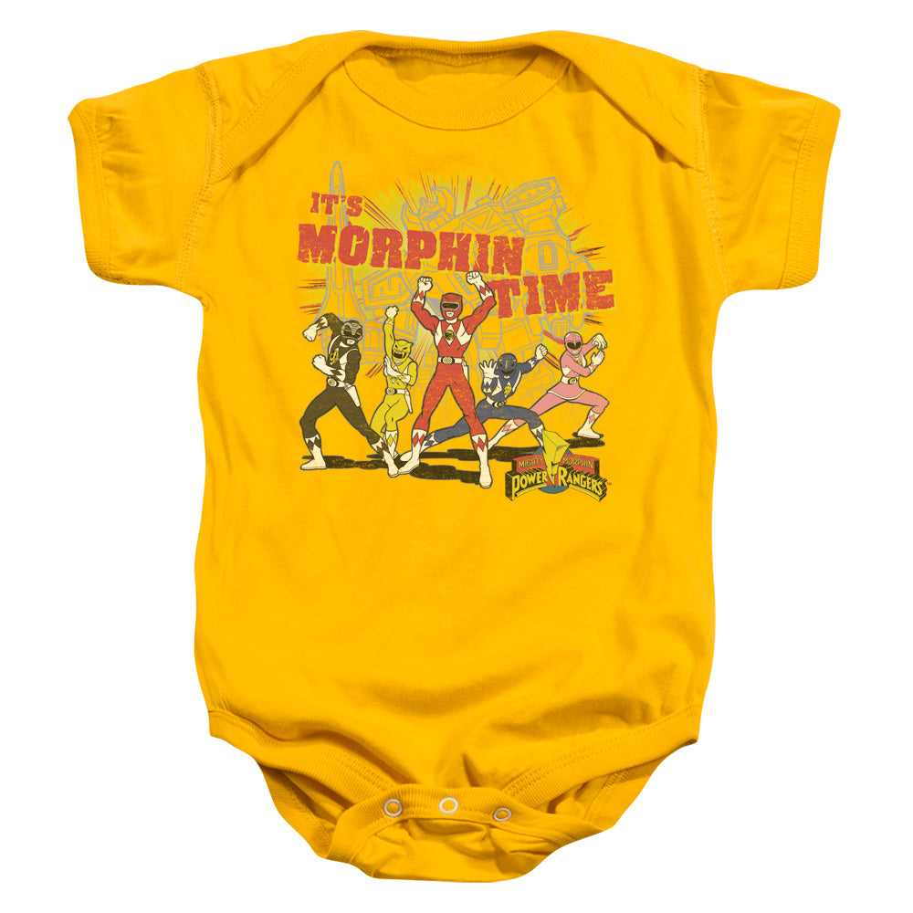 Power Rangers Morphin Time Infant Baby Snapsuit Gold