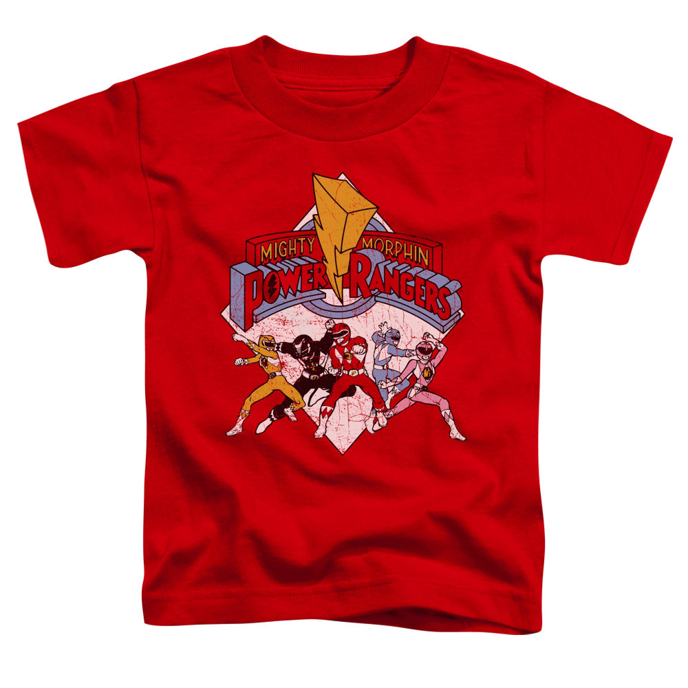 Power Rangers Retro Rangers Toddler Kids Youth T Shirt Red