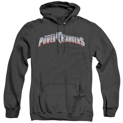 Power Rangers New Logo Mens Heather Hoodie Black Officially Licensed