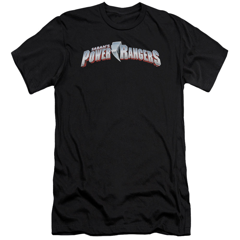 Power Rangers New Logo Premium Bella Canvas Slim Fit Mens T Shirt Black