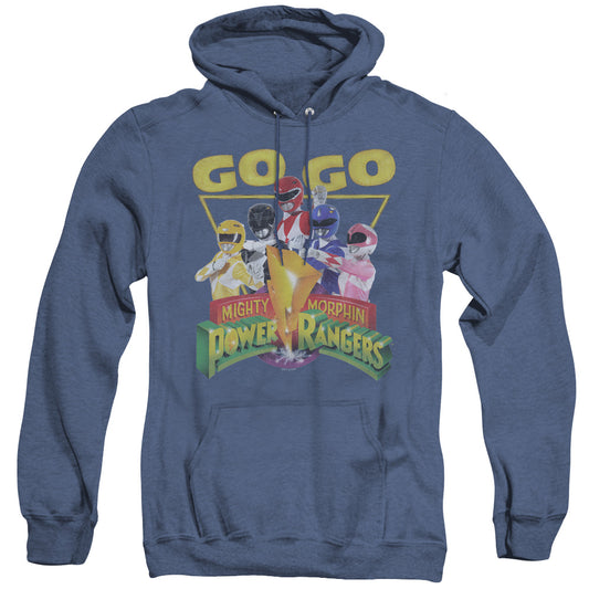 Power Rangers Go Go Heather Mens Hoodie Royal Blue