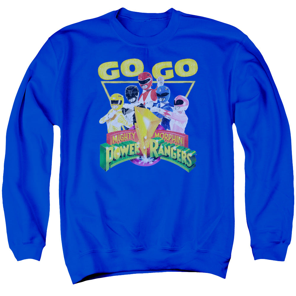 Power Rangers Go Go Mens Crewneck Sweatshirt Royal Blue