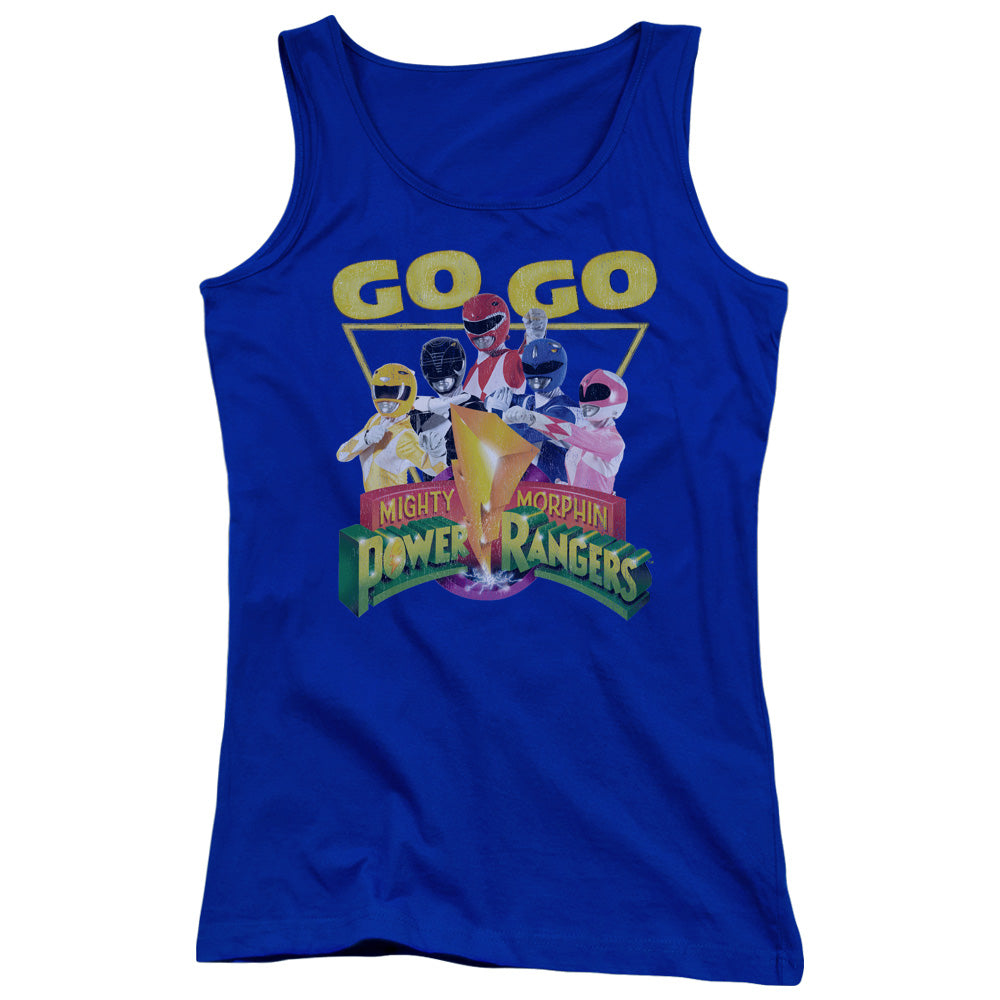 Power Rangers Go Go Womens Tank Top Shirt Royal Blue