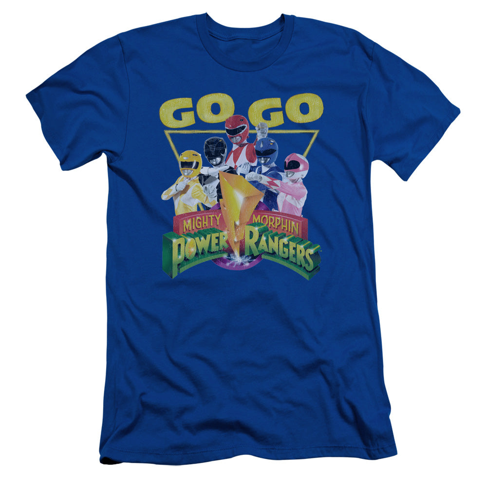 Power Rangers Go Go Slim Fit Mens T Shirt Royal Blue