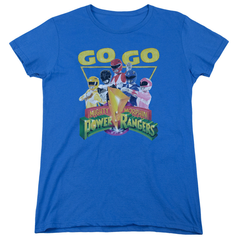 Power Rangers Go Go Womens T Shirt Royal Blue