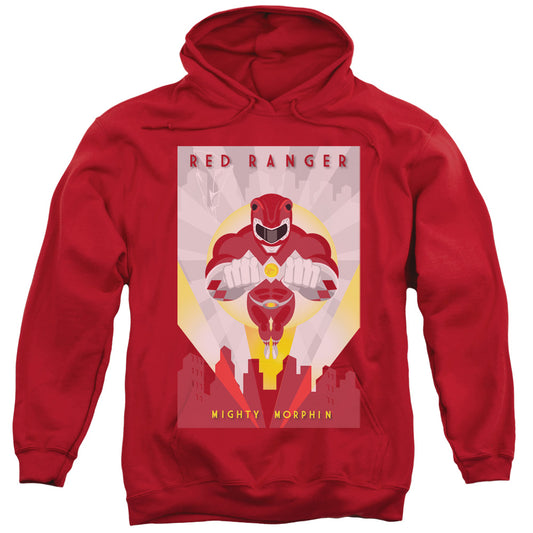 Power Rangers Red Deco Mens Hoodie Red