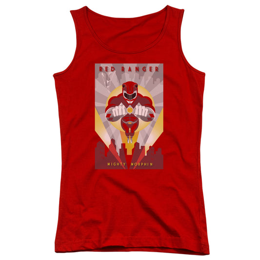 Power Rangers Red Deco Womens Tank Top Shirt Red